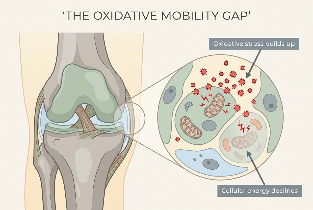 How oxidative stress affects the cells inside aging joints