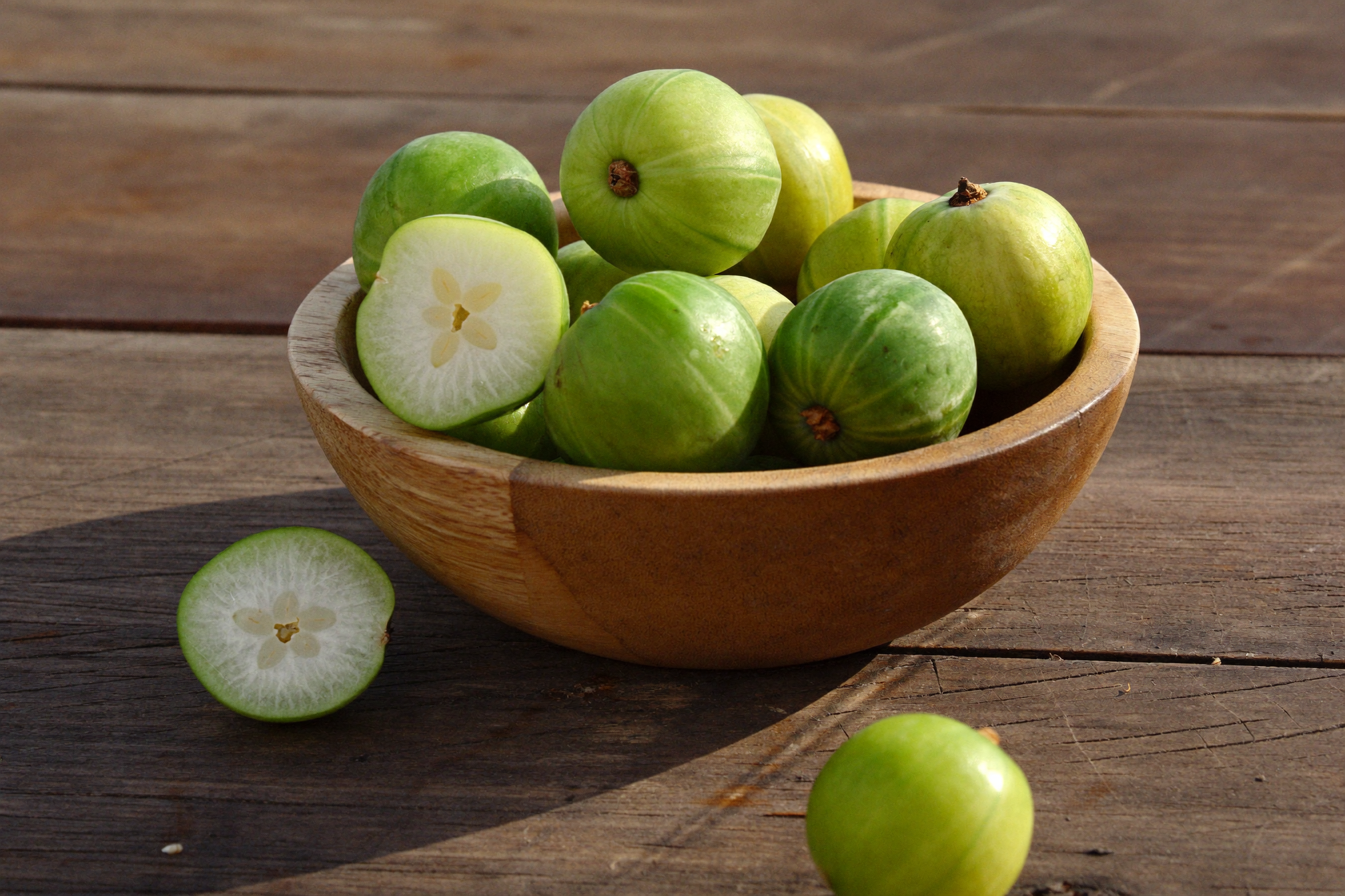 Fresh amla fruit, the Indian gooseberry